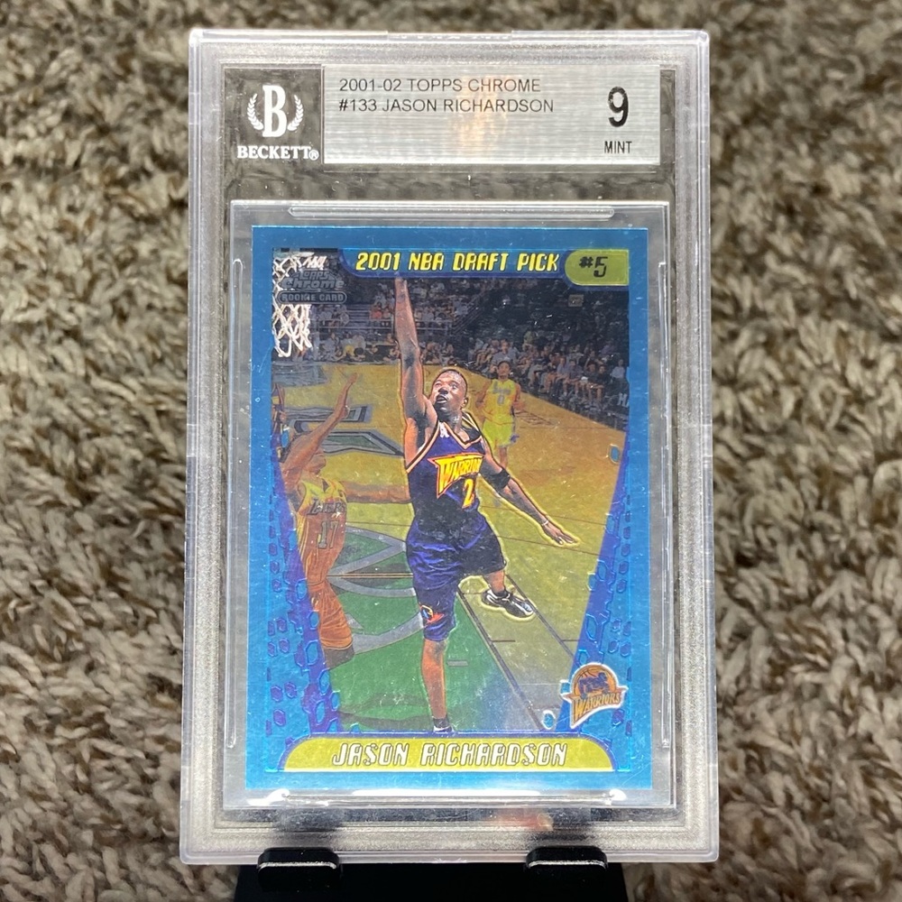 2001-02 BGS 9 Mint Rookie Jason Richardson Warriors Topps Chrome & Kobe Bryant!